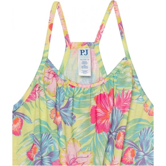 NWT PJ Place Girls Sleeveless Nightgown Tropical Green L - Picture 3 of 4